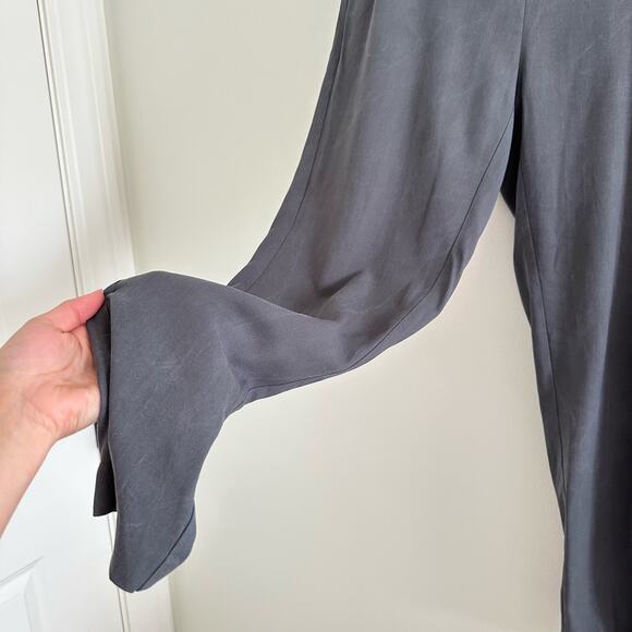 Eileen Fisher Cropped Straight-Leg Stretch Crepe Pants Gray XS - Picture 7 of 11